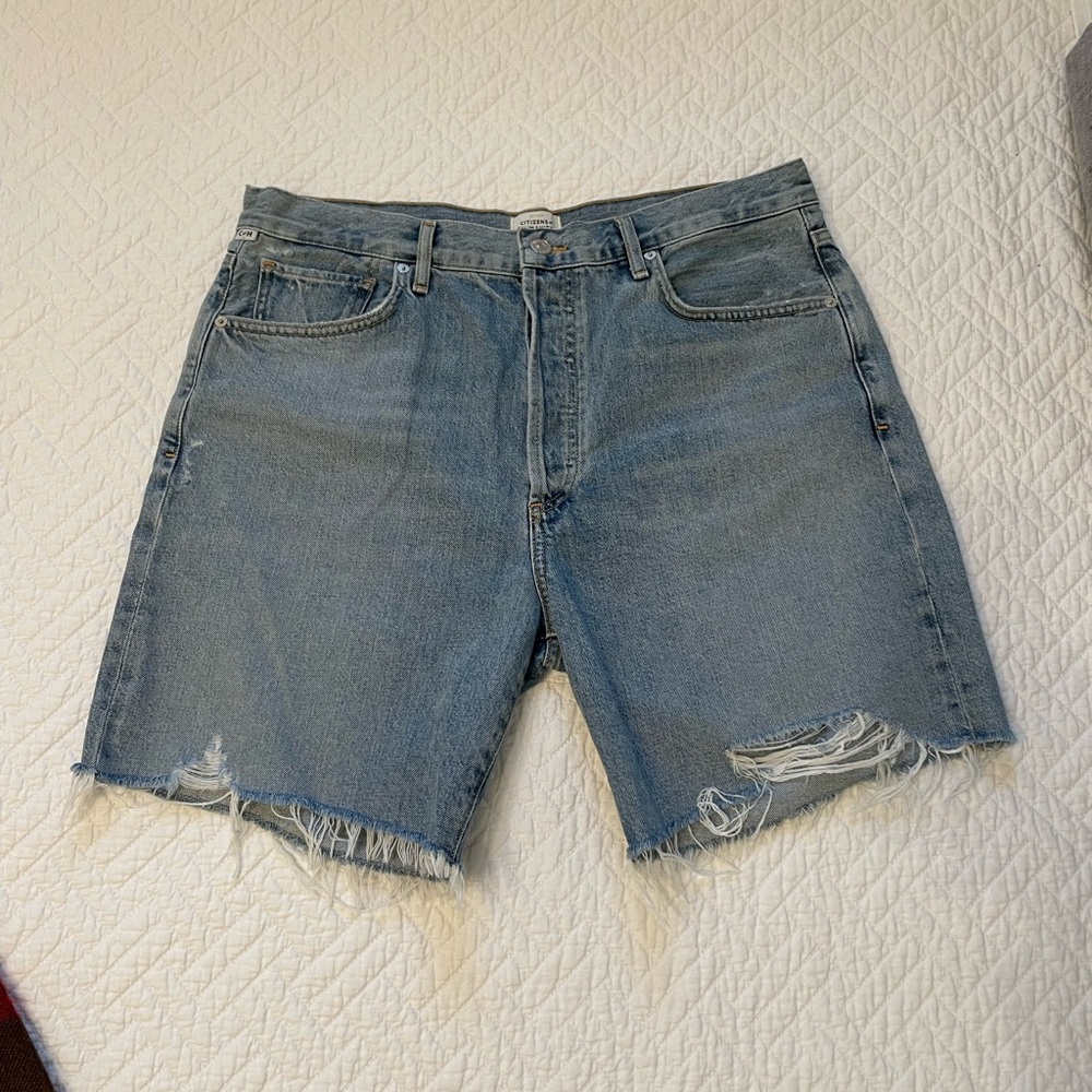 Citizens of Humanity Camilla High Rise Bermuda Shorts - Summer Shower - Sz 31